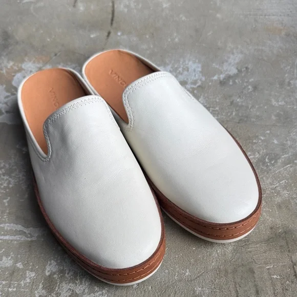 Vince Canella Leather Slip On Mules - Picture 3 of 7